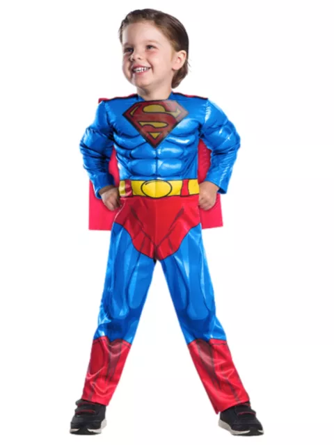 Rubies Toddler Boys Superman Padded Muscle Costume With Cape 3T-4T