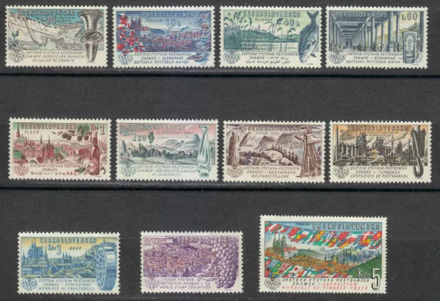 Czechoslovakia 1961 MNH Mi 1293-1299,1311-1314 Sc 1070-1080 “PRAGA 1962" SET **