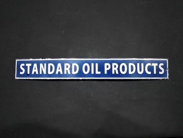 Porcelain Standard Oil Products Enamel Metal Sign Size 30" x 4" Inches