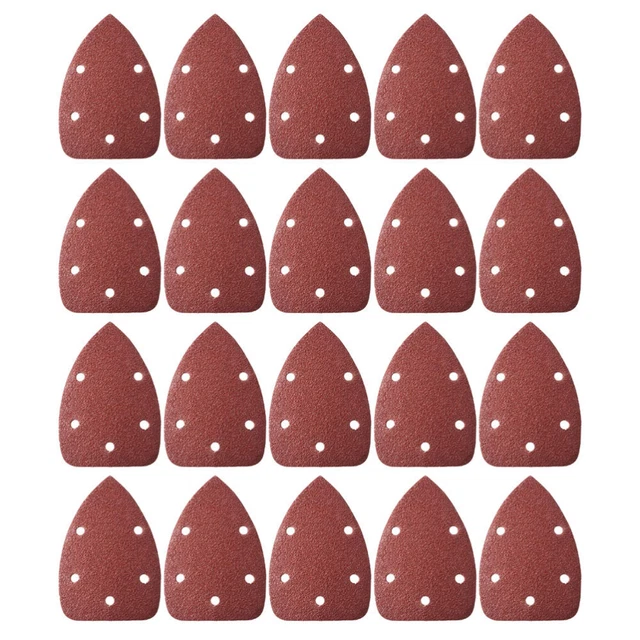 20 piezas almohadillas de lijado cojines de lijado triangulares papeles de pulido de metal de madera (40 granos)