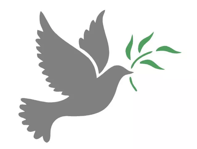 Mylar Stencil DOVE OF PEACE , A4 Paint Stencil, Genuine Mylar Re-Useable