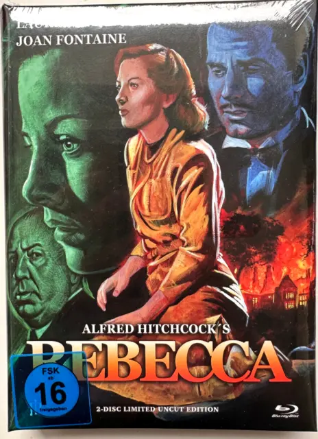 Rebecca  - Alfred Hitchcock -   BluRay & DVD Mediabook wattiert - Neu OVP D16