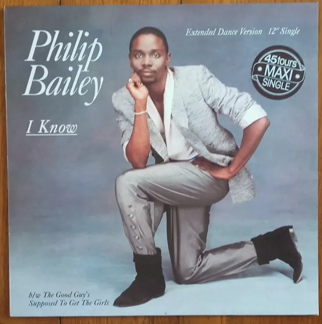 DISQUE VINYLE MAXI 45t 12" PHILIP BAILEY « I know » +1 DISCO FRANCE 1983