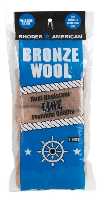 Rhodes American 123100 Homax Rust Resistant Fine Grade Bronze Wool Pads
