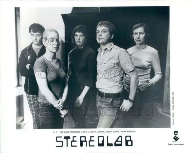 1999 Press Photo Famed Band Stereolab Tim Gane Laetitia Sadier Mary Hansen