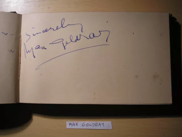 Max Geldray - Original Hand-Signed Album Page 1950