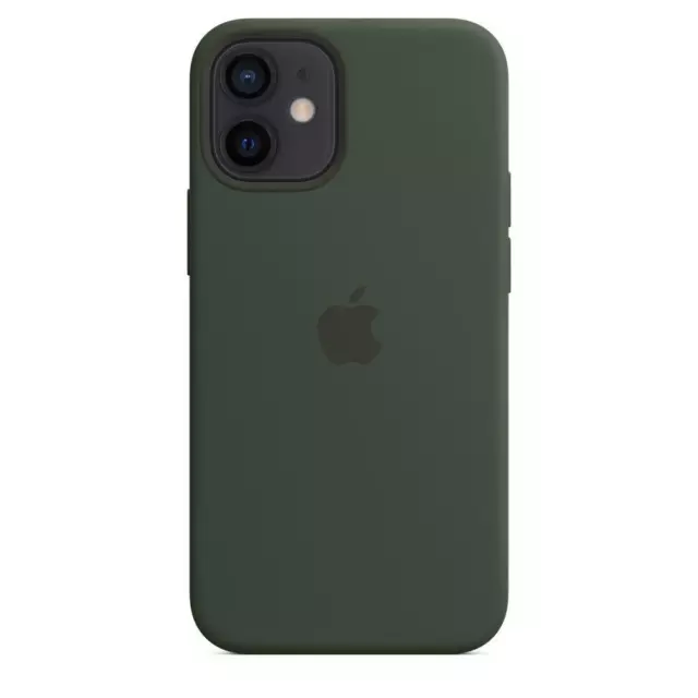 Genuine / Official Apple iPhone 12 Mini Silicone MagSafe Case - Cyprus Green