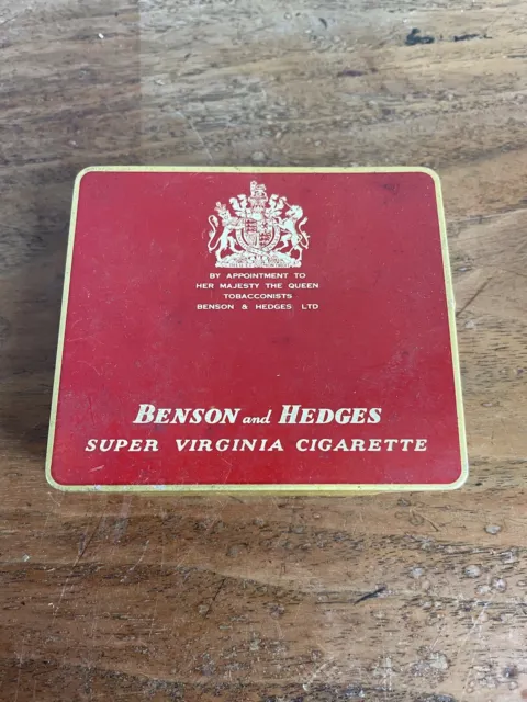 Vintage Benson And Hedges Cigarette Tin Empty