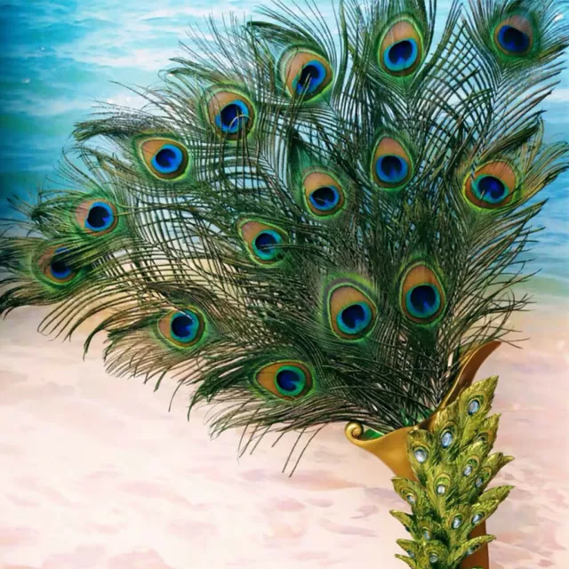 10~100PCS Natural Real Peacock Tail Eye Feathers Feather House Ornamen DIY  Decor