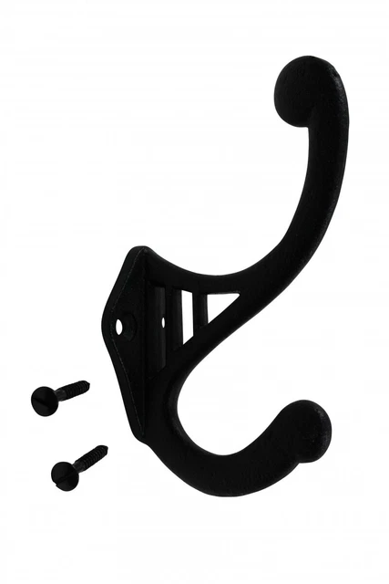 Black Wrought Iron Hook RSF 4 1/2" H X 2 3/4" Projection | Renovator's Supply