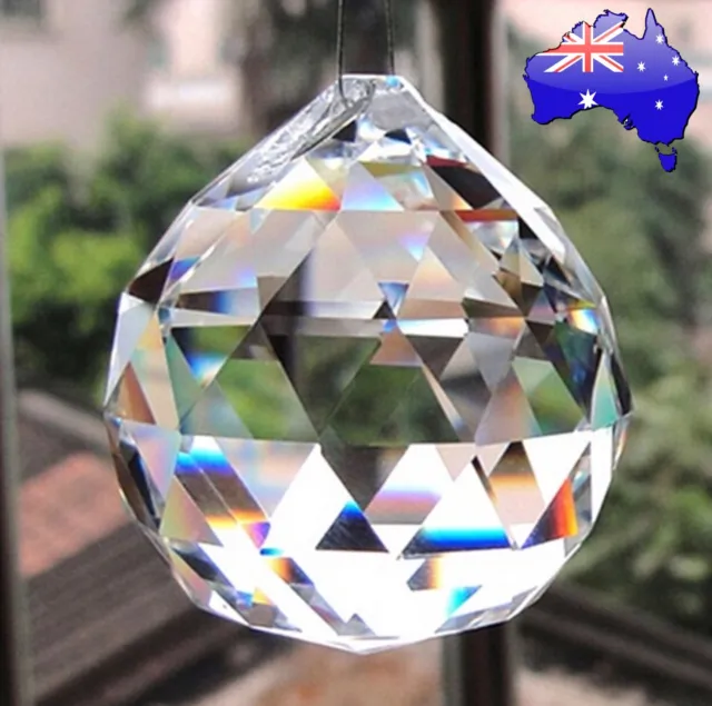 Clear 20mm Glass Crystal Ball Prism Chandelier Crystal Pendant Ball Suncatcher