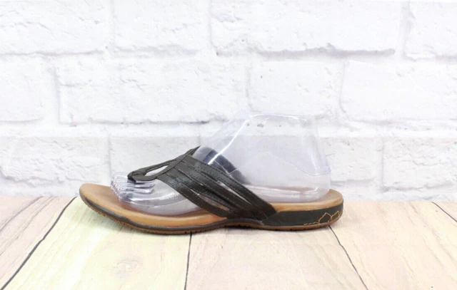 Merrell Women's Mahogany Lidia Brown Leather Thong Flip Flops Sandals Size US 9