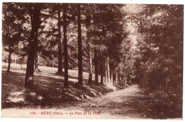 CPA 60 - MERU (Oise) - 109. Le Parc de la Ville - Ed. J. Brard