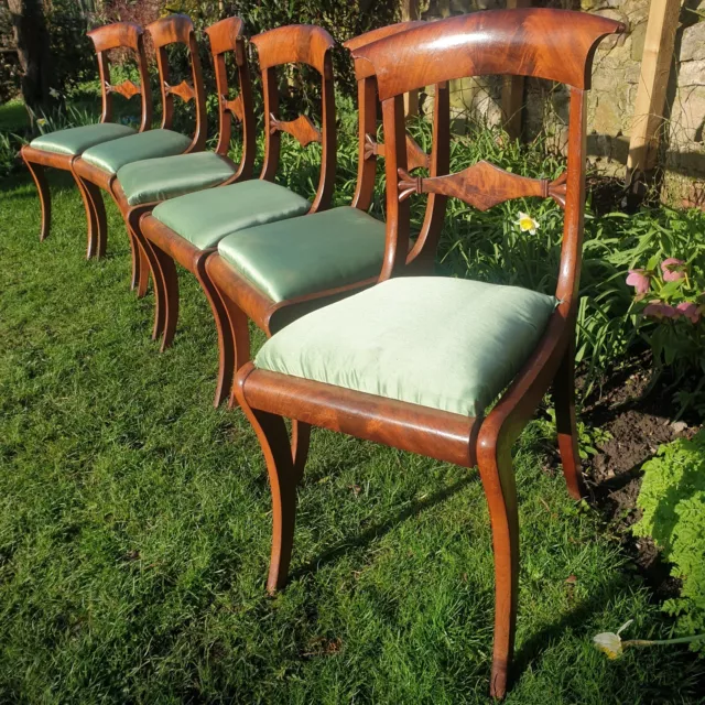 set of six antique Victorian Mahogany Dining Chairs.  Need Attention To Joints.