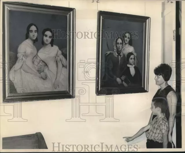 1964 Press Photo Portraits of Madame Duchamp and her children in the Presbytere