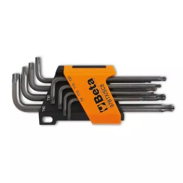 Beta Set Serie 8 chiavi maschio piegate estremità sferica viti Torx 97BTX/SC8