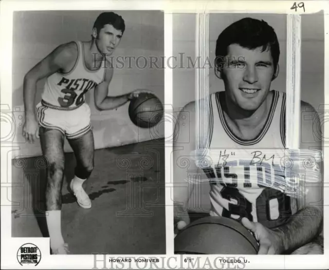 1971 Press Photo Detroit Pistons basketball player Howard "Butch" Komives, NBA