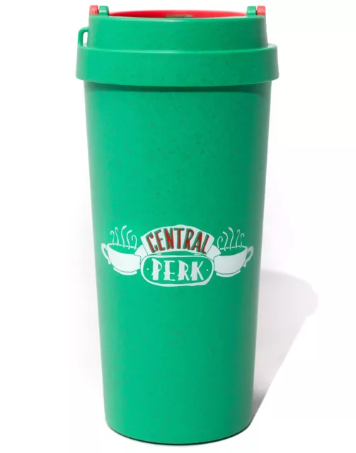 Friends Central Perk - Taza de viaje reutilizable, ecológica, verde, 15 oz