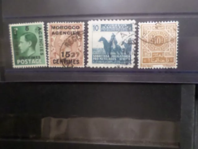 Morocco Marruecos Pack 4 Stamps Postage