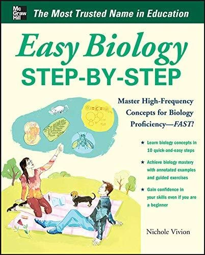 EASY BIOLOGY STEP-BY-STEP (EASY STEP-BY-STEP SERIES) By Nichole Vivion **Mint** £16.72 - PicClick UK