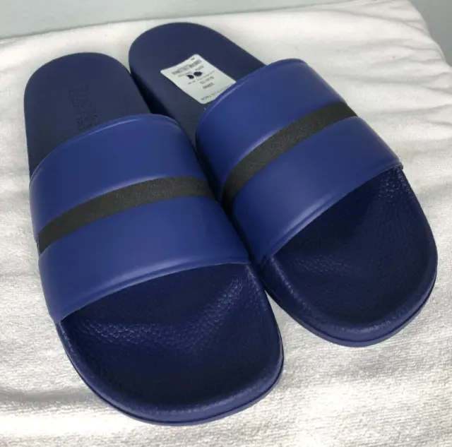 Kenneth Cole Reaction Men's Screen Mixed Blue Slides Sandals Size 13 New