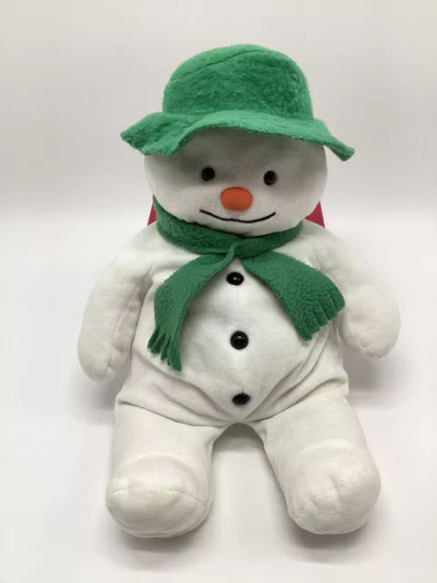Vintage Eden The Snowman 16” Stuffed Plush Raymond Briggs Green Hat Scarf Large
