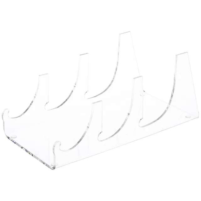Plymor Acrylic 3 Piece Place Setting Stand, 3.25"H x 3.5"W x 7.5"D (2 Pack)