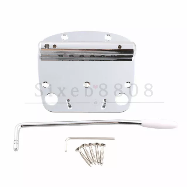 Nickel-plated Tremolo Vibrato Tailpiece Bridge for Mustang Guitar