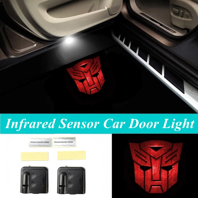 2PCS LED CAR Door Red Transformers Autobot Projector Shadow