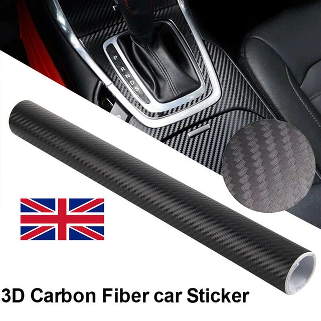 12X60& CARBON FIBER Vinyl Film Headlights Tail lights Car Vinyl Wrap