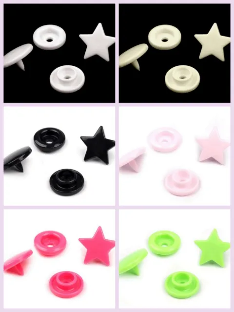 10x Stars Rapid Snap Pliers Plastic Snaps Fasteners Button Press Stud Popper