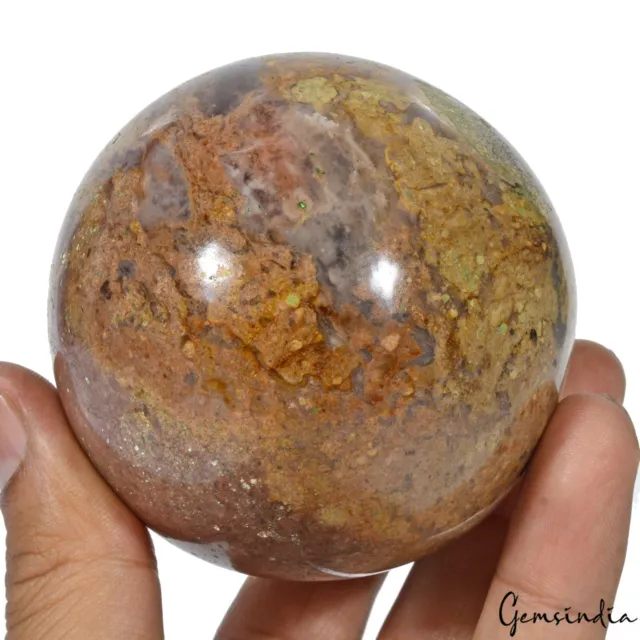 2350 CT Natürliche Zweifarbig Jasper Heilung Kristall Kugel Ball mit Ständer