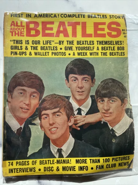 ALL ABOUT the BEATLES No. 1 1964 YOPU Press Fan Magazine BEATLE-MANIA!