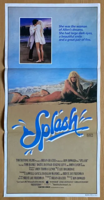 Vintage Splash Original Movie Poster Tom Hanks Daryl Hannah Free Shipping