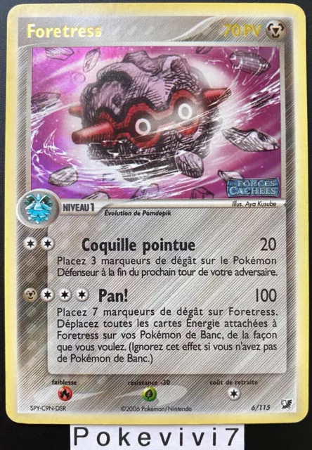 Carte Pokemon FORETRESS 6/115 Holo REVERSE Bloc EX Forces Cachées FR