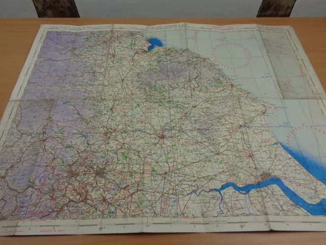 WW2 RAF (WAR) 2nd Edition map entitled "ENGLAND, NORTH EAST"