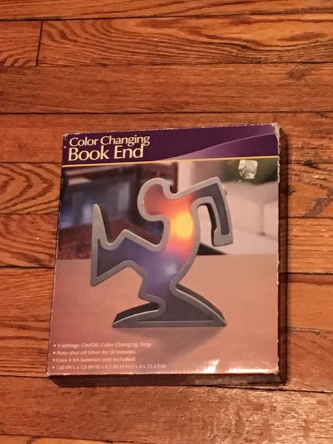 Color Changing Book End Light Person Art