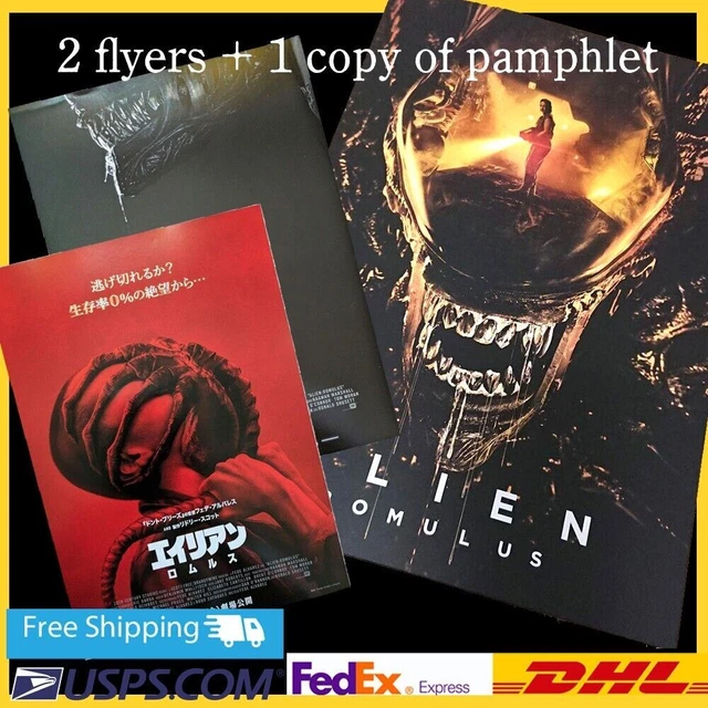PROGRAMME DU FILM Alien Romulus et mini-affiche Flyer Japon NOUVEAU ...
