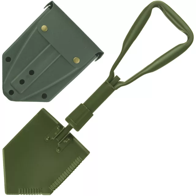 Us Army Strong Entrenching Tool Folding Shovel + Cover Military Camping Survival