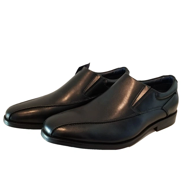 DOCKERS FRANCHISE MENS Black Geniune Leather Slip on Loafer Dress Shoes 13M New 54.99 PicClick