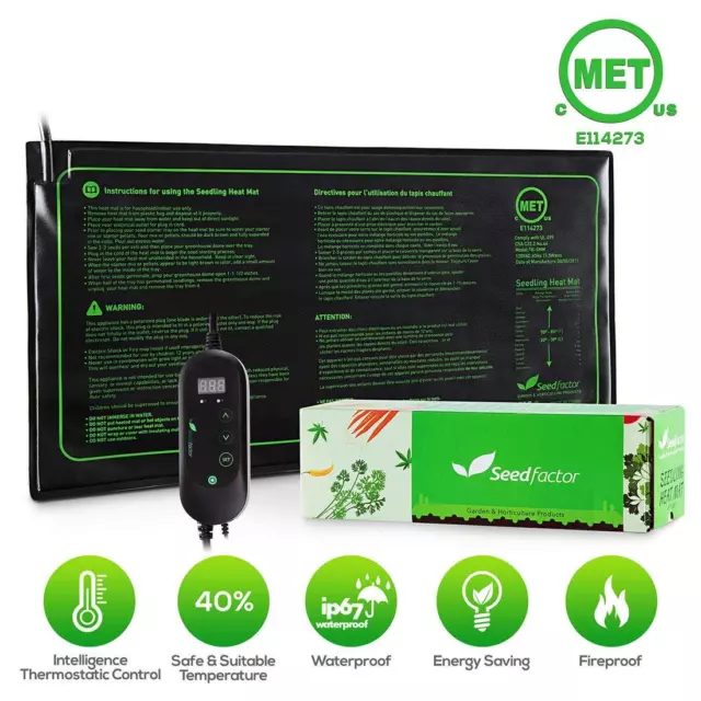 Digital Seedling Heat Mat Seed Starting Thermostat Controller for Seed Cloning