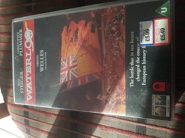 Waterloo 1996 VHS Napoleon Duke of Wellington War Military History Rod Steiger