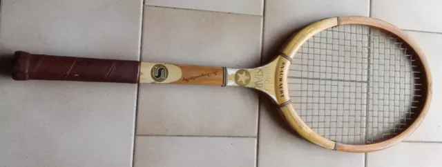 raquette de tennis vintage en bois Snauwaert World Star