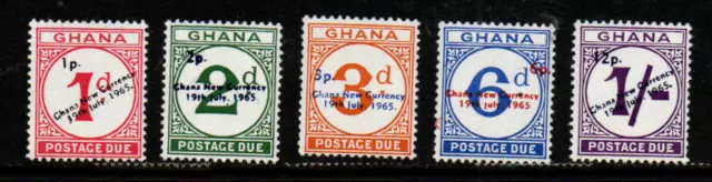 Ghana 1965 Postage Surcharge SGD19 - SGD23 MVLH