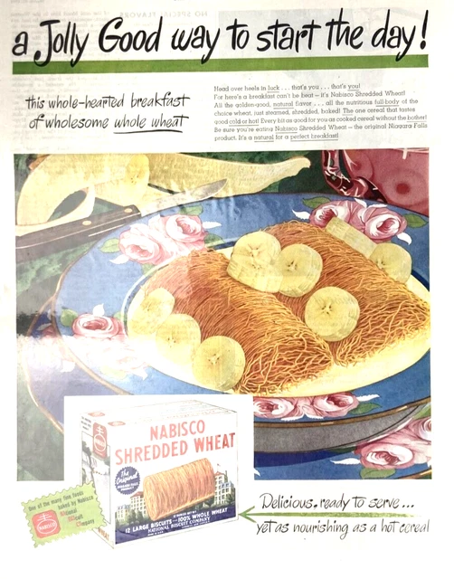 Vintage Nabisco Shredded Wheat Jolly Good 1946 Magazine Print Ad L71