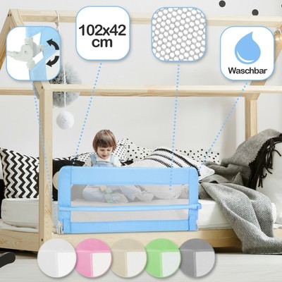 180cm*68cm Barriera Letto da Viaggio,Bianco GOTOTOP Barriera per Letto Bambini Pieghevole Sponda di Sicurezza Bambini Letto 