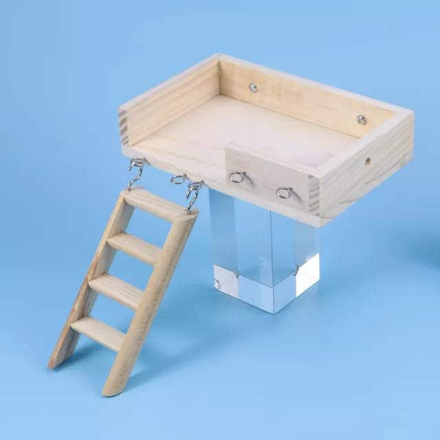 2pcs small wooden ladders for small animal cage
