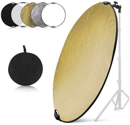 43Inches/110cm Photography Light Reflector, Portable Foldable 5 in 1 Diffuser