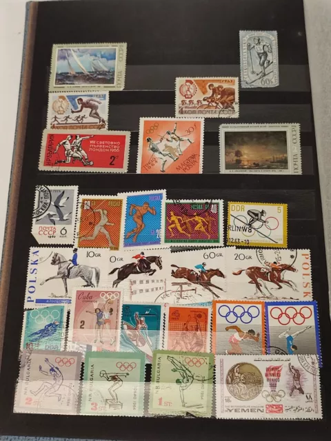 Colección de álbumes de estampillas postales vintage de la URSS RDA 450 sellos postales 3