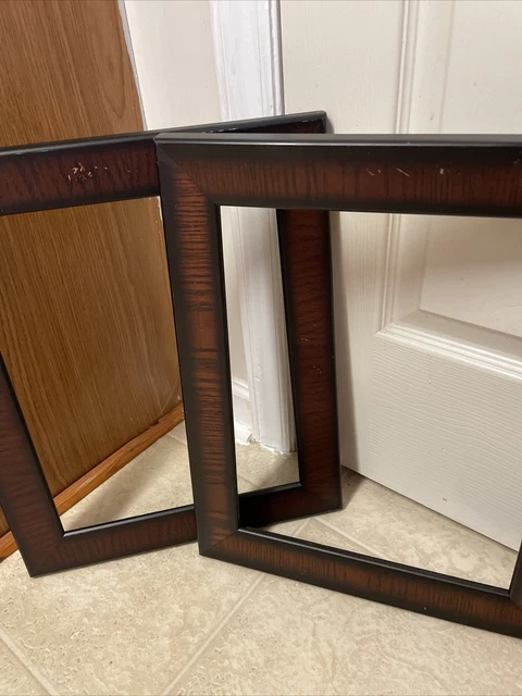 TEXTURED Wooden Look Picture Frames 17.5” X 14.5 X 2.5” W- Fits 13.5 X10.5” (2)